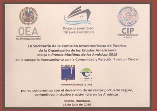 Puerto Ventanas S.A. fue reconocido por la OEA como modelo de gestión en la vinculación puerto-ciudad